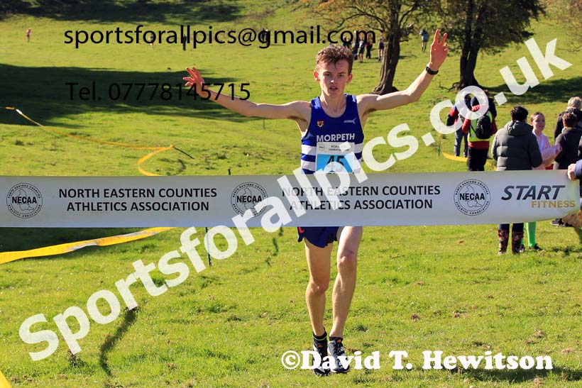 Mens under-17s, 2022 NECAA Cross Country Relays, Thornley Hall Farm, Peterlee, County Durham, October 15th. Photo: David T. Hewitson/Sports for All Pics